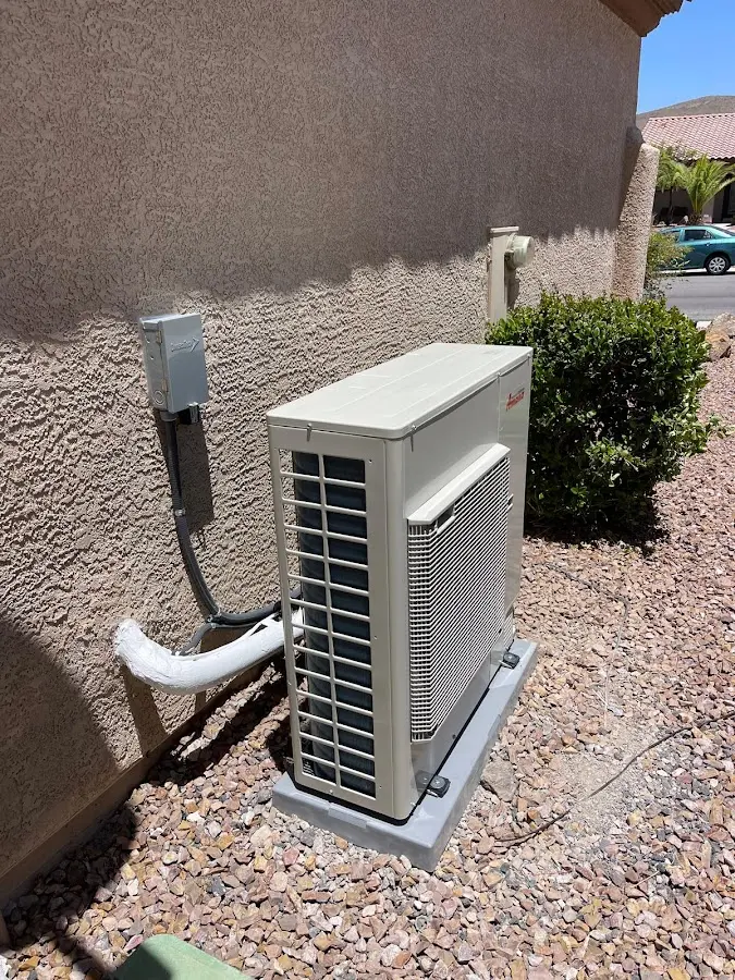 Residential air conditioning condenser unit in South San Jose Hills